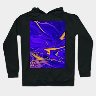 Purple and Yellow Abstract-Art Hoodie